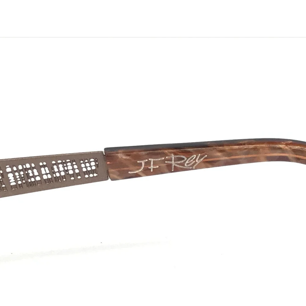 J.F. Rey Eyeglasses Frames JF2590 0592 Matte Silver Pale Gold Half Rim 54-15-145